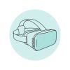 Virtual Reality (or VR) glasses - vector icon